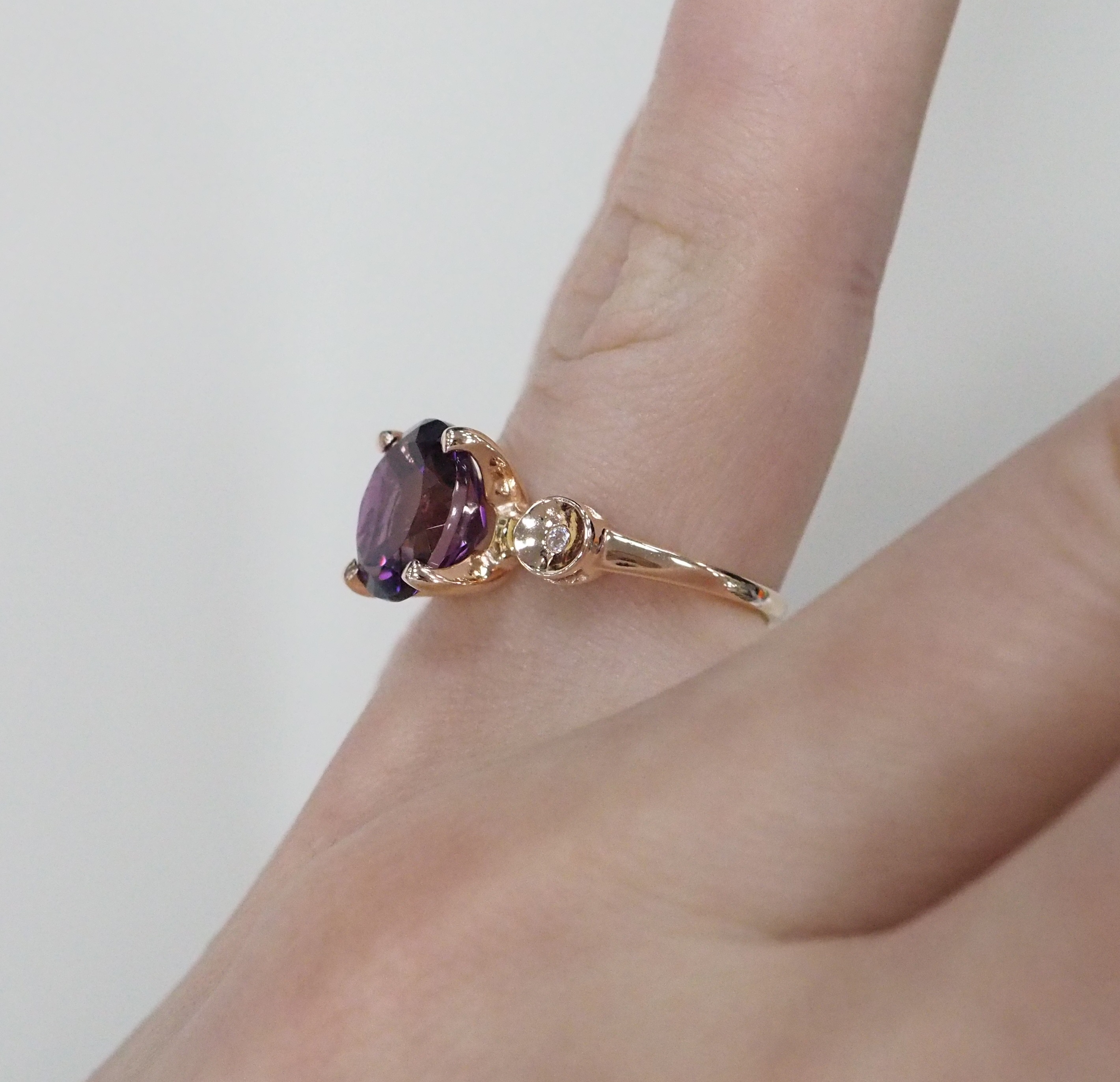 Серебряное кольцо с аметрином